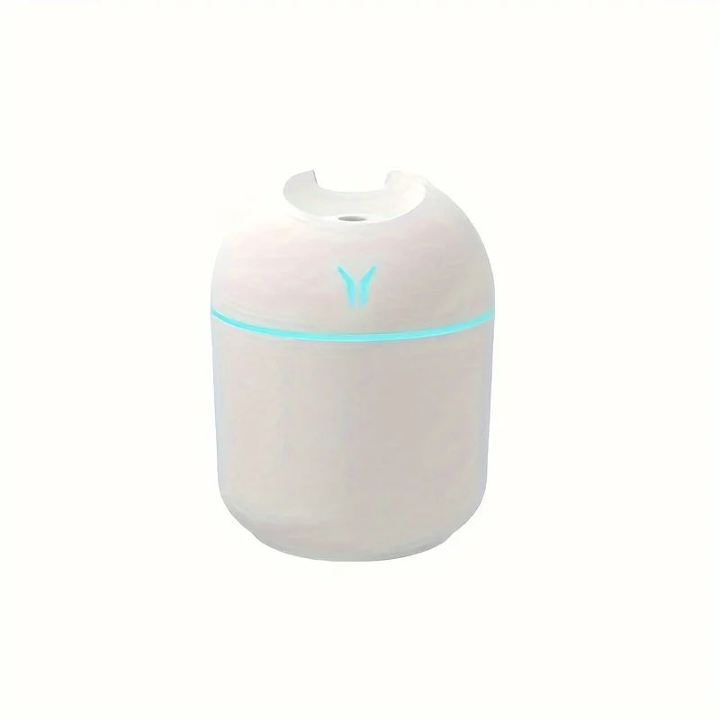 1pc Portable USB ultrasonic air humidifier, essential oil diffuser, car purifier with LED light romantic light