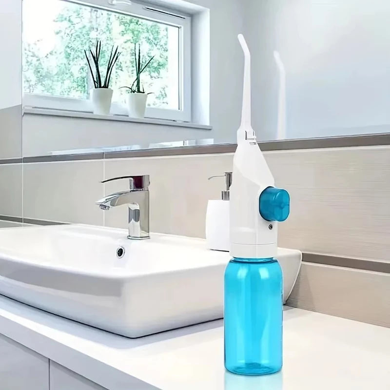 Manual High-Pressure Tooth Cleaner Household Oral Irrigator Portable Teeth Clean Water Dental Floss Manual Water Toothpick