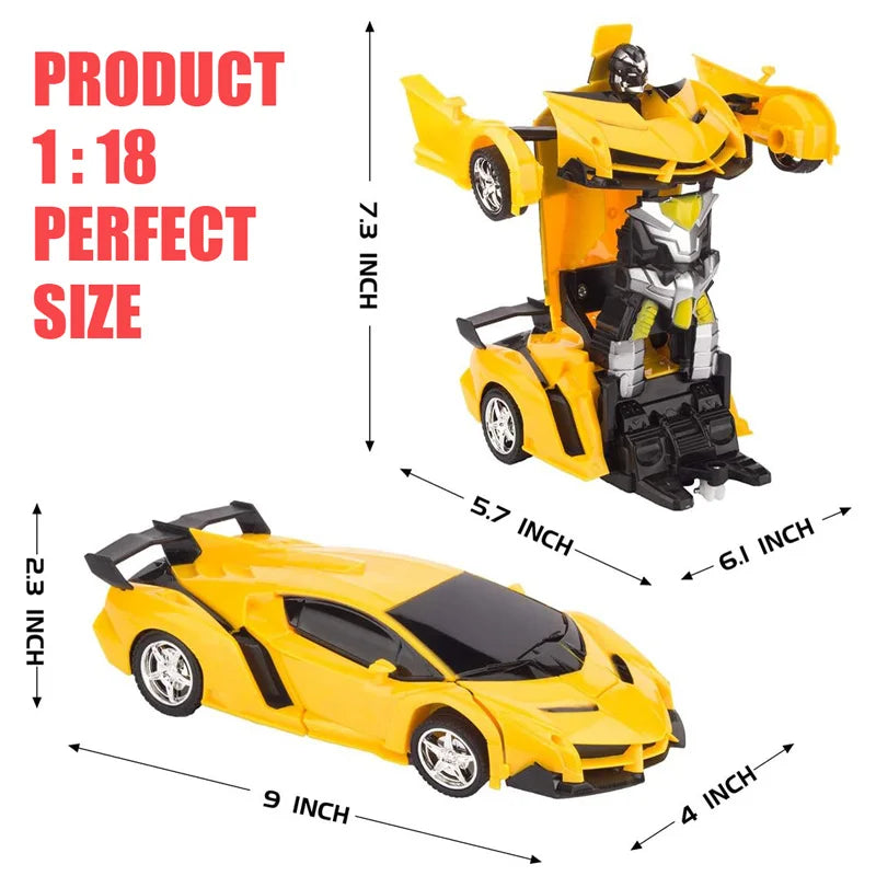 Electric RC Car 2 In 1 Transformation Robots Sports Vehicle Model Robots Boys Toys Remote Cool RC Deformation Cars Kid Toy Gifts