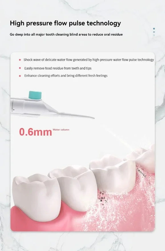 Manual High-Pressure Tooth Cleaner Household Oral Irrigator Portable Teeth Clean Water Dental Floss Manual Water Toothpick