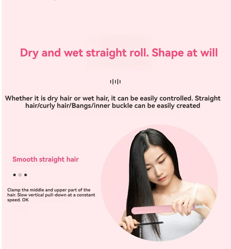 Mini Hair Straightener, Multi-color Splint, Quick Heating, Non-damaging Ceramic Plate, Bangs Clip, Curling and Straightening