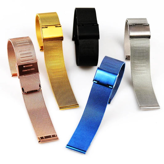 *High quality* Watch Band 8mm 10mm 12mm 14mm 16mm 18mm 20mm 22mm 24mm Milanese Watchband For Watch C2 wristband For DW Watch