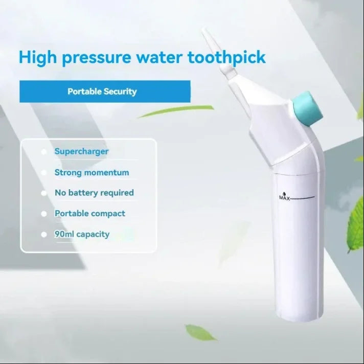 Manual High-Pressure Tooth Cleaner Household Oral Irrigator Portable Teeth Clean Water Dental Floss Manual Water Toothpick