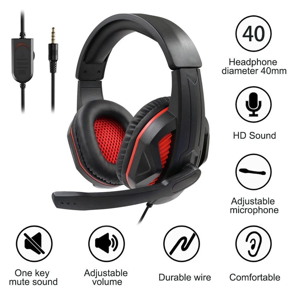 Game Headsets Noise Reduction Headphones Subwoofer Surround Stereo Sound Earphones With Microphone Earphone For Xbox One PS4 PS5