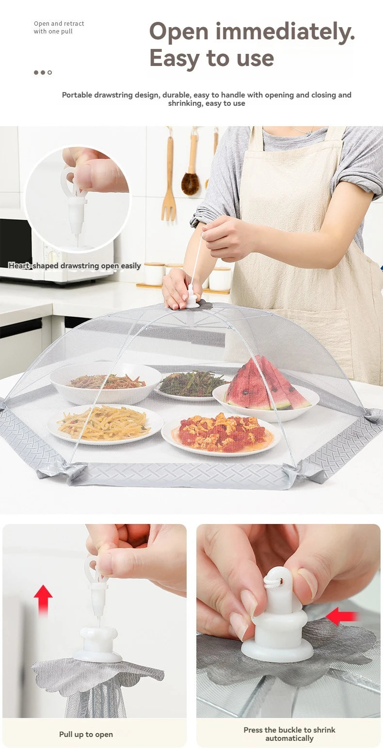 Foldable Food Covers Dining Table Mesh Cover Home Anti Fly Mosquito Tent Umbrella Picnic Protect Net Kitchen Accessories