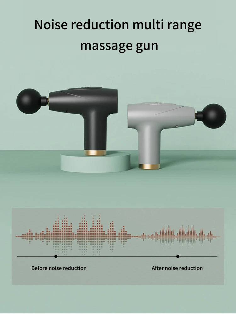 Fascia Grab Home Portable Muscle Relaxer Charging Mini Massager Mini 4-Head Mini Fascia Gun Multi-Stage Massage Gun Muscle Relax