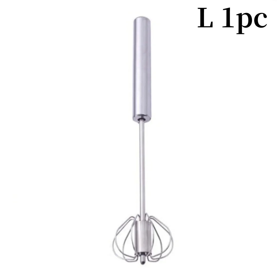 1/3Pcs Semi Automatic Egg Beater Stainless Steel Manual Hand Whisk Mixer Self-Turning Cream Utensils Kitchen Gadgets Egg Tools