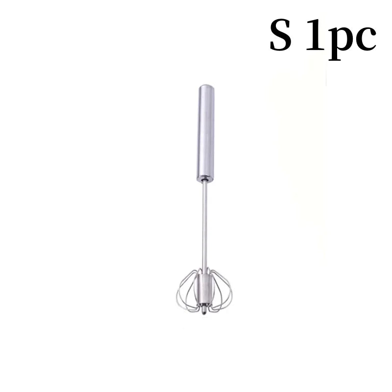 1/3Pcs Semi Automatic Egg Beater Stainless Steel Manual Hand Whisk Mixer Self-Turning Cream Utensils Kitchen Gadgets Egg Tools