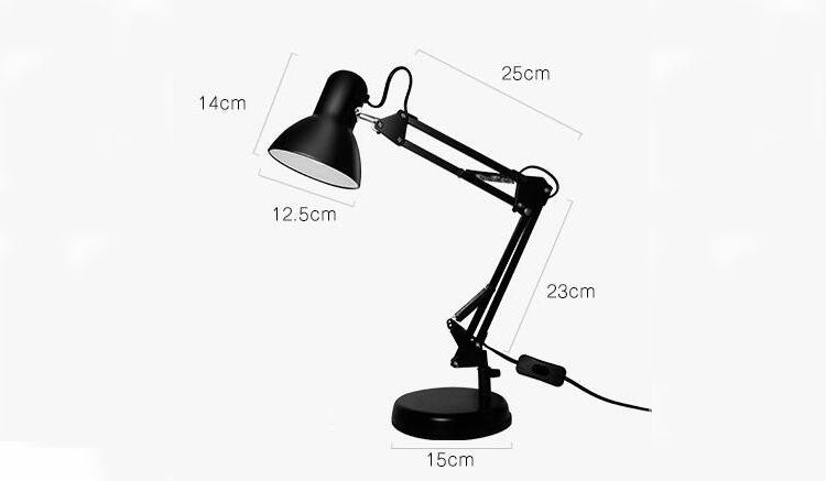 LED Lamp Vintage Portable Lamps with Clamp Book Reading Folding Writing Study Light Fixture for Nail Manicure Table