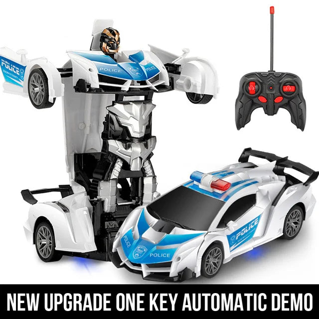 Electric RC Car 2 In 1 Transformation Robots Sports Vehicle Model Robots Boys Toys Remote Cool RC Deformation Cars Kid Toy Gifts