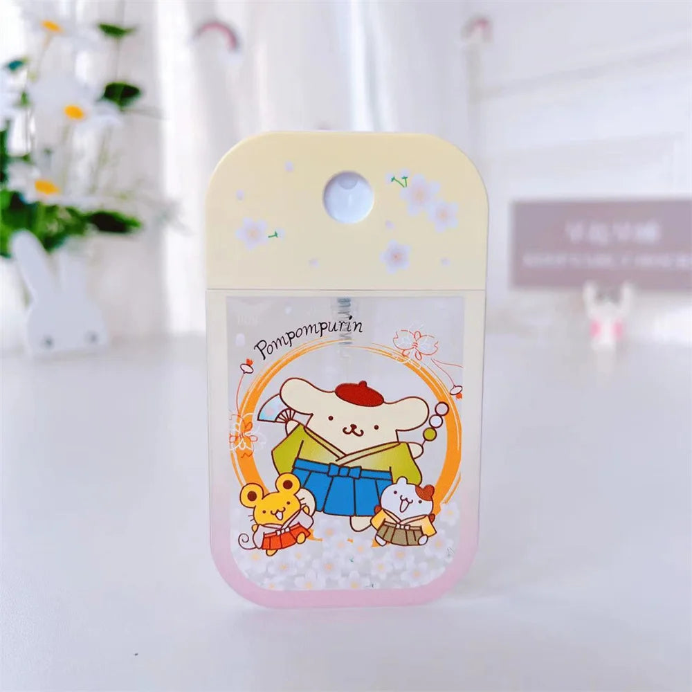 Hello Kitty Spray Perfume Bottle Kuromi Cinnamoroll Portable Press Bottled Sanrio Cherry Blossom Melody Pochacco Lotion Bottling