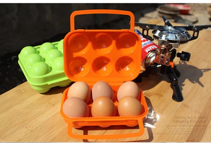 2/4/6/12 Grid Egg Storage Box Container Portable Plastic Egg Holder for Outdoor Camping Picnic Eggs Box Case Kitchen Organizer