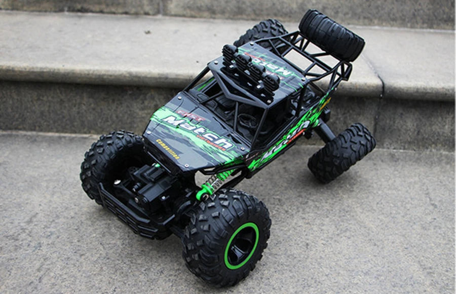 1:16 4WD RC Car With Led Lights Remote Control Cars Buggy Off Road 4x4 Radio Control Alloy Trucks Boys Toys for Children