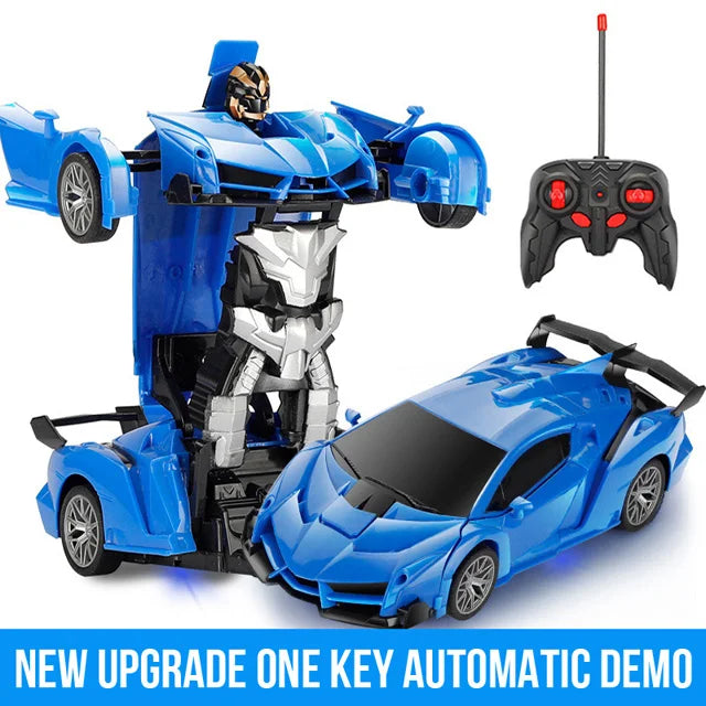 Electric RC Car 2 In 1 Transformation Robots Sports Vehicle Model Robots Boys Toys Remote Cool RC Deformation Cars Kid Toy Gifts