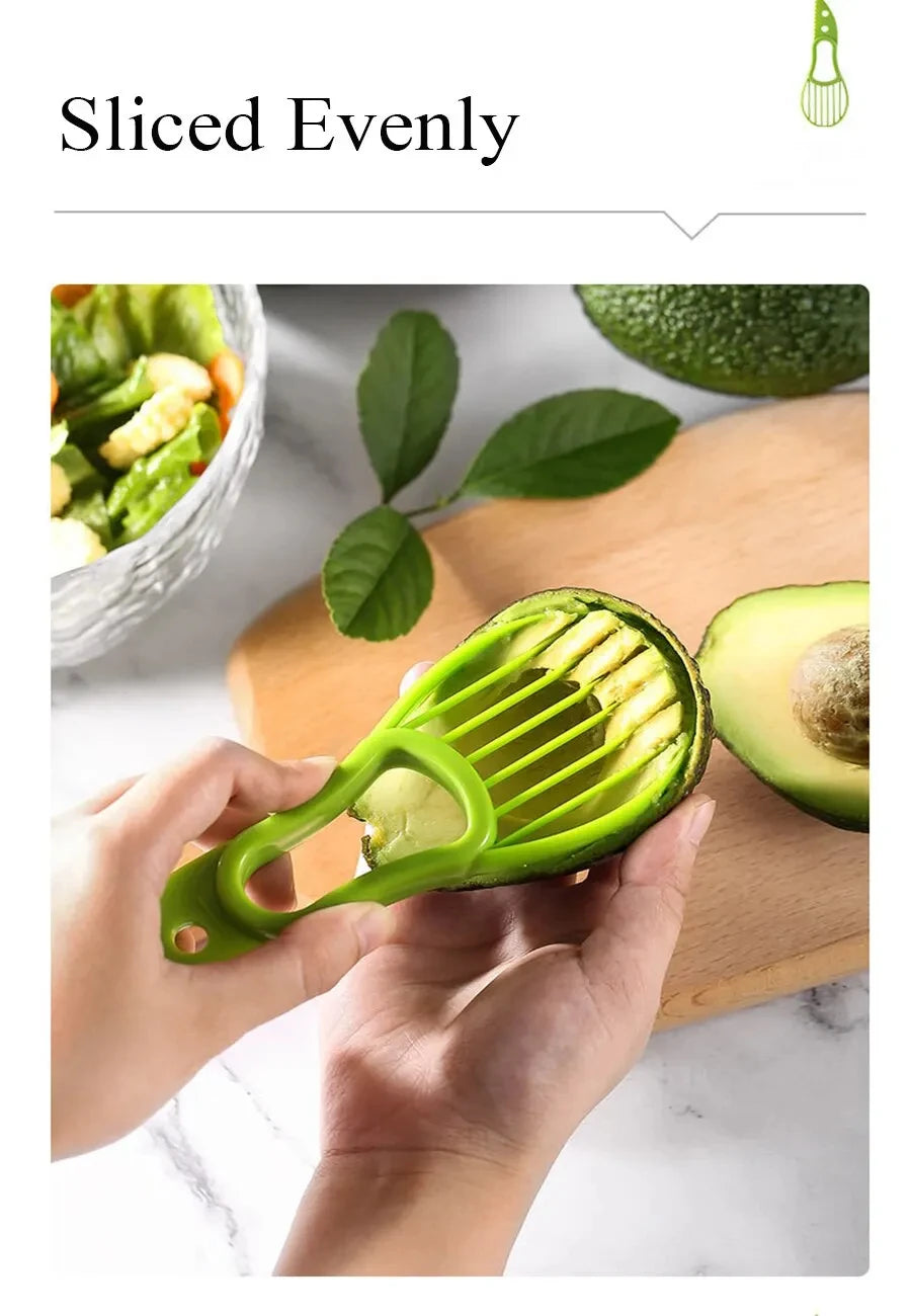 Multifunctional Avocado Cutter Corer Butter Fruit Slicer Peeler Pulp Separator Plastic Knife Kitchen Tools Gadgets Accessories