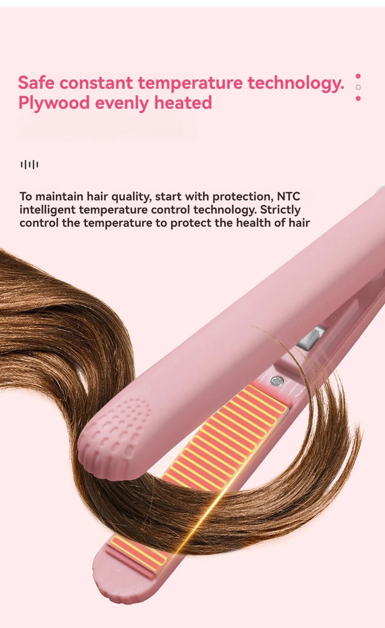 Mini Hair Straightener, Multi-color Splint, Quick Heating, Non-damaging Ceramic Plate, Bangs Clip, Curling and Straightening