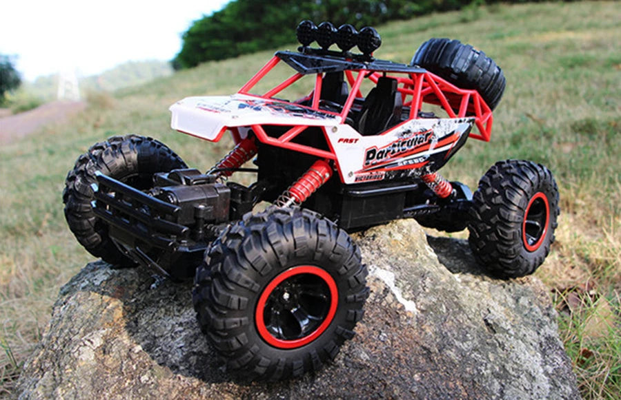 1:16 4WD RC Car With Led Lights Remote Control Cars Buggy Off Road 4x4 Radio Control Alloy Trucks Boys Toys for Children