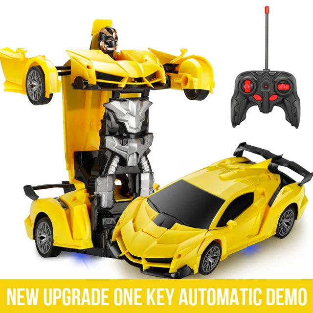 Electric RC Car 2 In 1 Transformation Robots Sports Vehicle Model Robots Boys Toys Remote Cool RC Deformation Cars Kid Toy Gifts