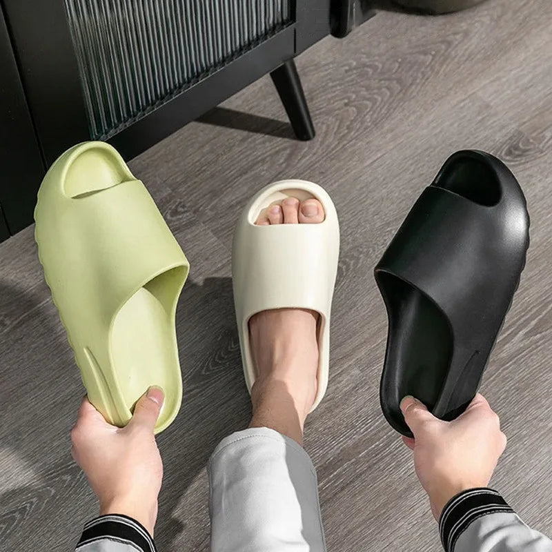 Fashion Women Slippers Summer Flat Lightweight EVA Home Bathroom Slippers Comfort Massage Couples Indoor Slides Shower Shoes