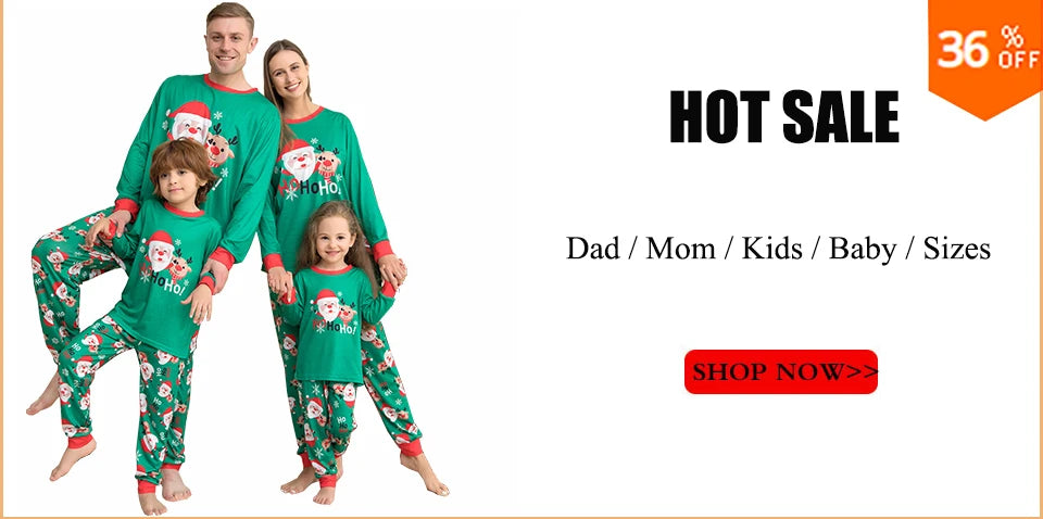 Family Matching Clothes Christmas Pajamas 2024 Mother Kids Baby Pyjamas Set Look Sleepwear Mother And Daughter Father Son Outfit