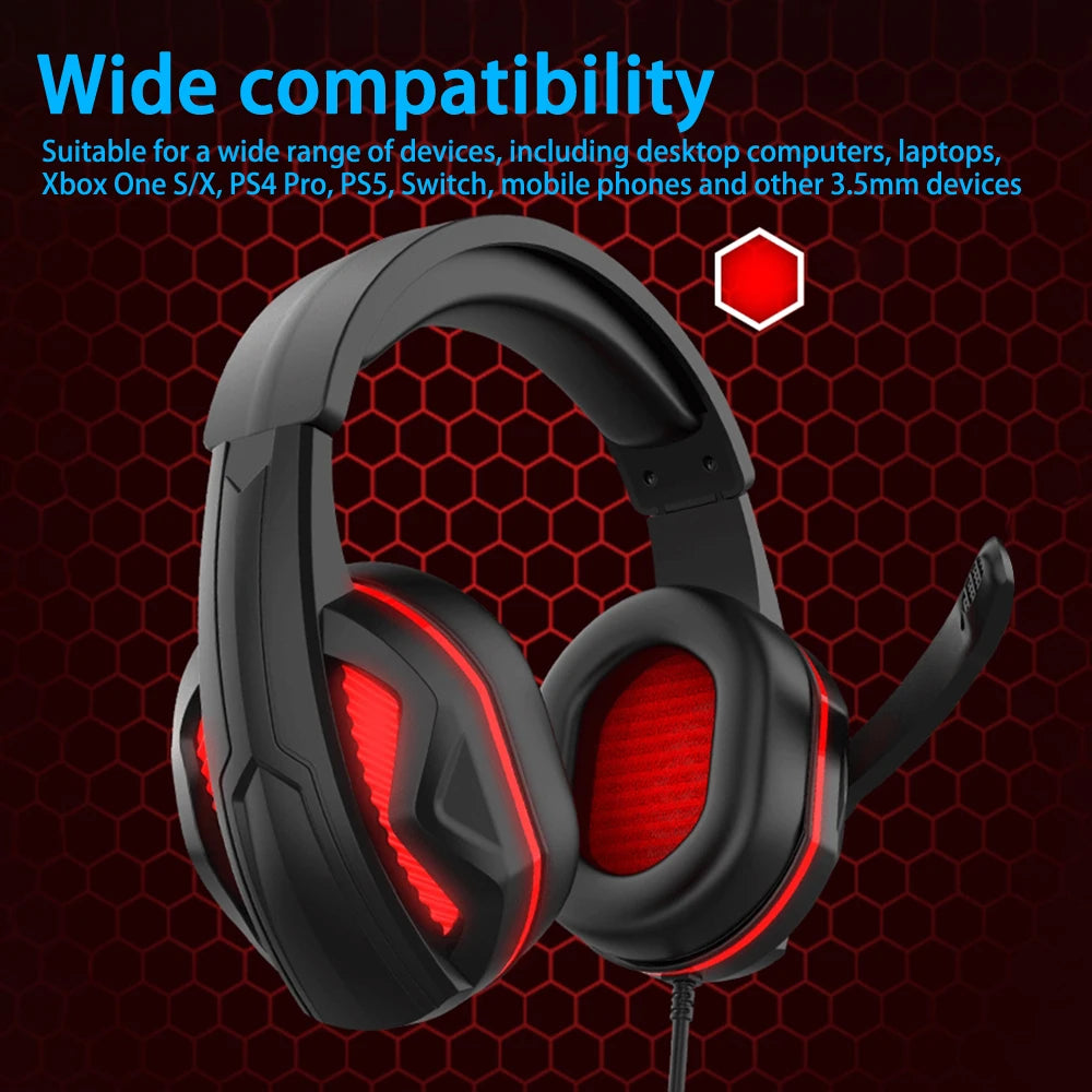 Game Headsets Noise Reduction Headphones Subwoofer Surround Stereo Sound Earphones With Microphone Earphone For Xbox One PS4 PS5