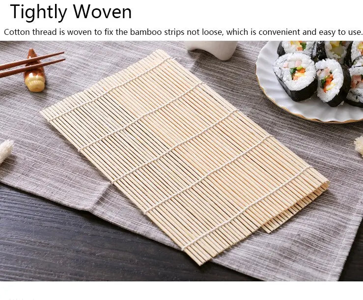 DIY Bamboo Sushi Maker Rolling Mat Sushi Tools Rice Rollers Kitchen Gadget Hand Maker Food Rice Roll Mold Cooking Accessories