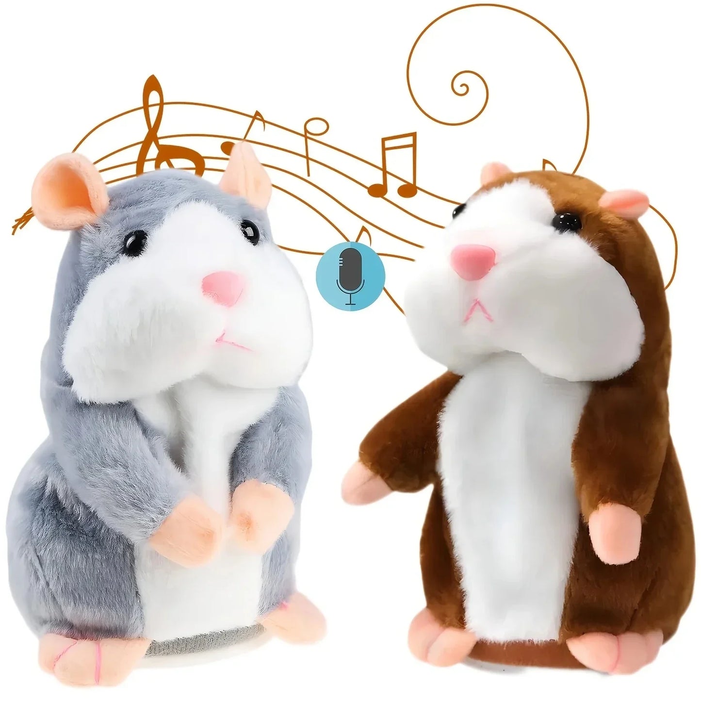 Learn To Imitate Talking Little Hamster Animal Plush Funny Toy Talking Nod Hamster Doll Soothing Crying Baby Toy Kids Gift