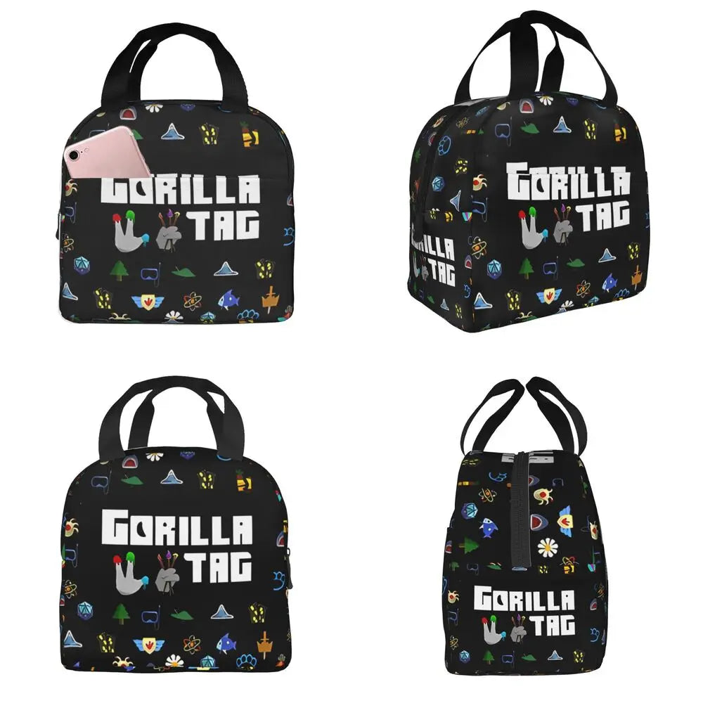 Gorilla Tag VR Gamer Gaming Insulated Lunch Bag Portable Hot Games Lunch Container Cooler Bag Tote Lunch Box College Men Women