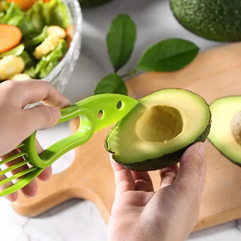 Multifunctional Avocado Cutter Corer Butter Fruit Slicer Peeler Pulp Separator Plastic Knife Kitchen Tools Gadgets Accessories