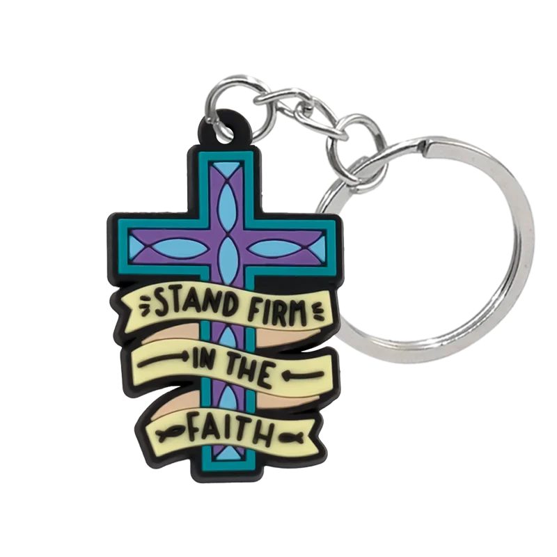 1PCS Religious Series Keychain Cross Bible Keyring Women Men Faithful keyring Room Key Car Key Accessories Kids Friends Key Gift