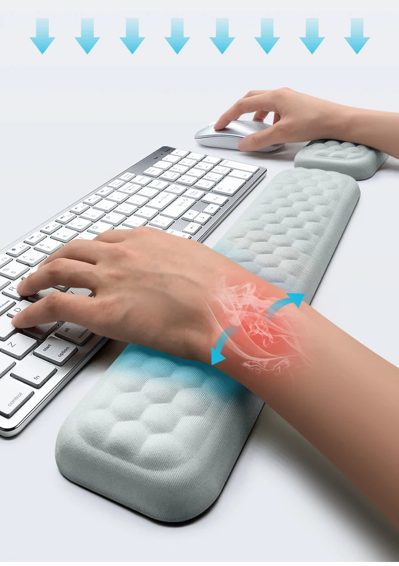 Keyboard mouse wrist rest ergonomic office typing protect relax wrist memory foam mouse pad computer notebook mouse pad