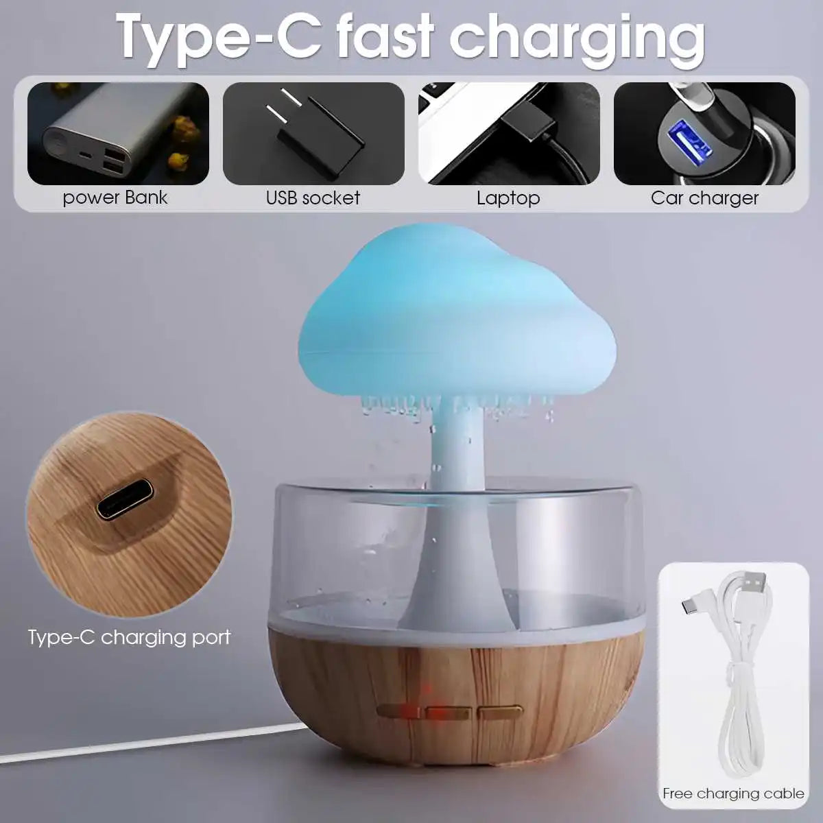 Mini Air Humidifier USB Electric Aroma Diffuser Essential Oil Purifier Aromatherapy Mist Maker Lights For Car Home Bedroom