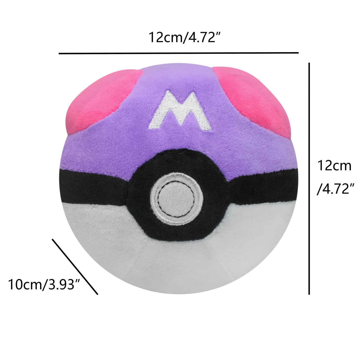 Master Ball Great Ball Ultra Ball Poké Ball Plush Toys Soft Stuffed Animals Cartoon Backpack Pendant Decoration Toy Birthday