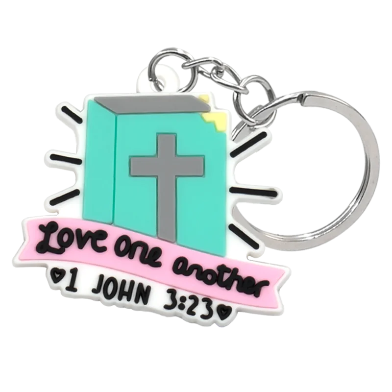 1PCS Religious Series Keychain Cross Bible Keyring Women Men Faithful keyring Room Key Car Key Accessories Kids Friends Key Gift