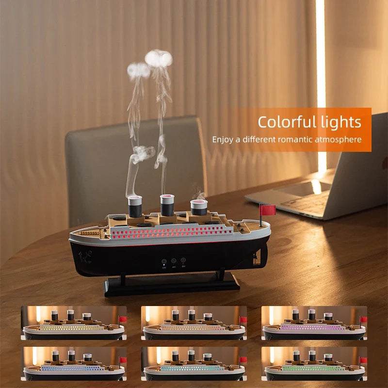 Remote Color Changing Titanic Ship Air Humidifier