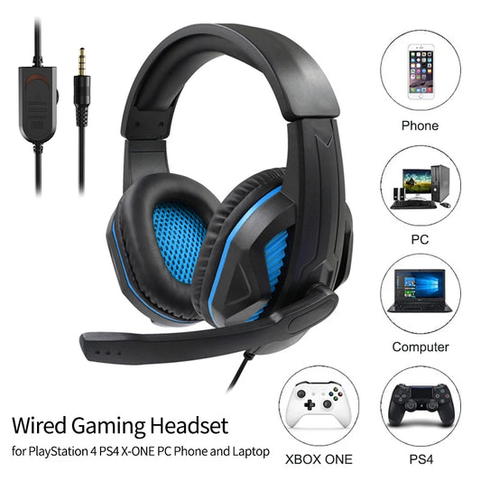 Game Headsets Noise Reduction Headphones Subwoofer Surround Stereo Sound Earphones With Microphone Earphone For Xbox One PS4 PS5