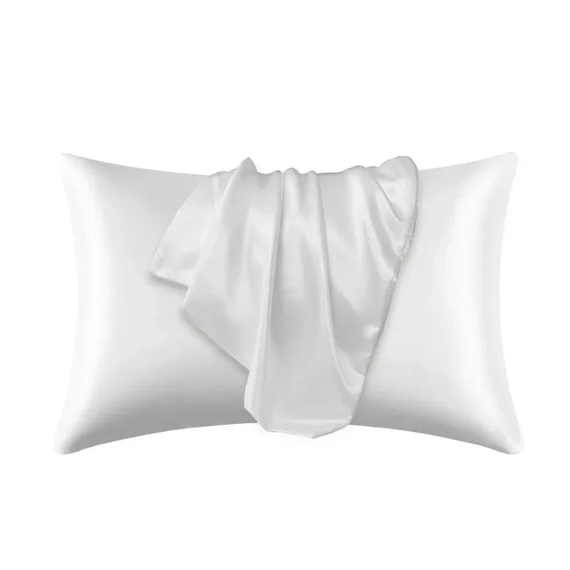 1PC Pure Satin Silk Soft Pillowcase Cover Bedding pillow Cover Rectangle Pillow Cases Bed Linings Multicolor