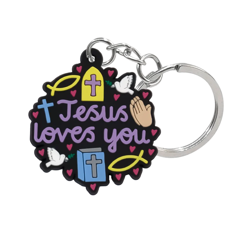 1PCS Religious Series Keychain Cross Bible Keyring Women Men Faithful keyring Room Key Car Key Accessories Kids Friends Key Gift