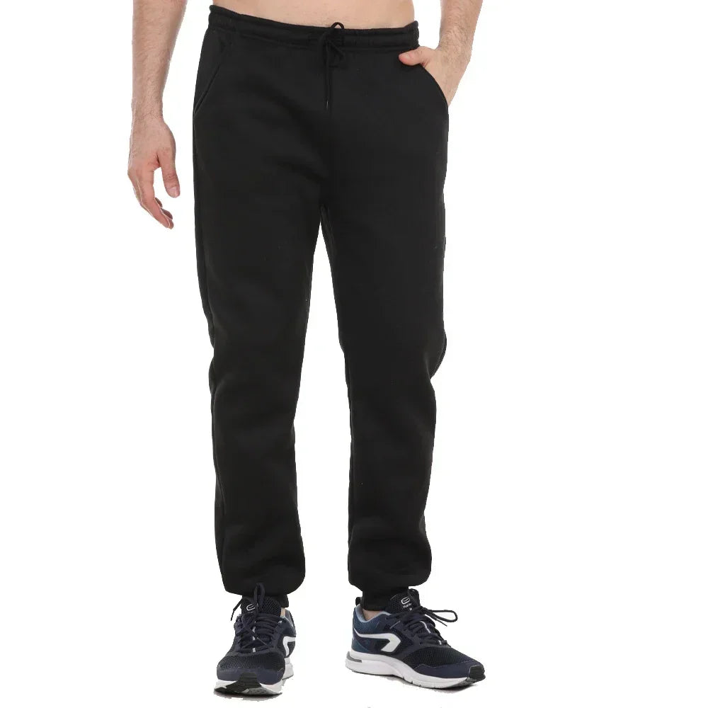 Men's Casual Sweatpants Fleece Sports Pants Unisex Fashion Solid Loose Trousers Streetwear Autumn Winter Jogging Fitness Pants