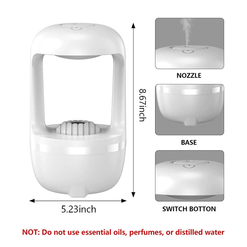 Portable Antigravity Humidifier Anti-gravity Anti Gravity Water Drop Humidifier