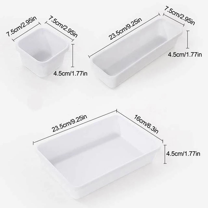 13Pcs/Set Drawer Organizers Separator For Home Office Desk Stationery Storage Box For Kitchen Bathroom Makeup Organizer Boxes