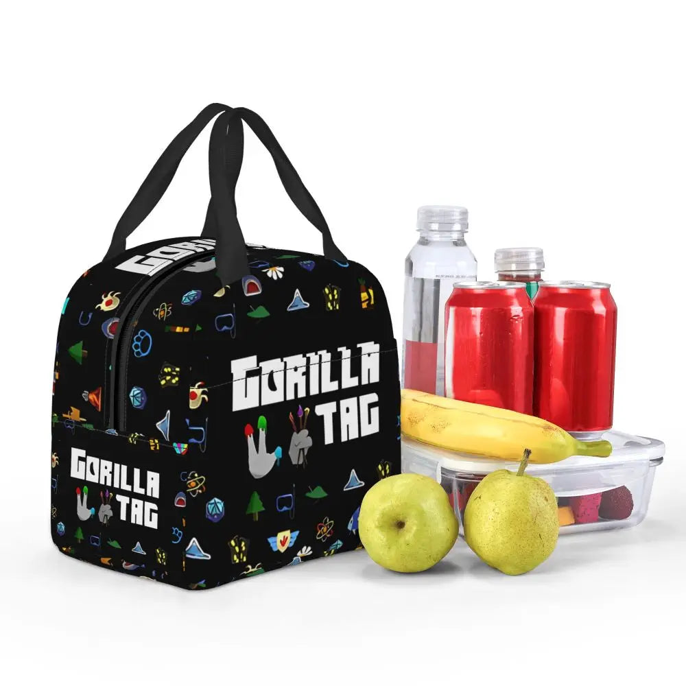 Gorilla Tag VR Gamer Gaming Insulated Lunch Bag Portable Hot Games Lunch Container Cooler Bag Tote Lunch Box College Men Women