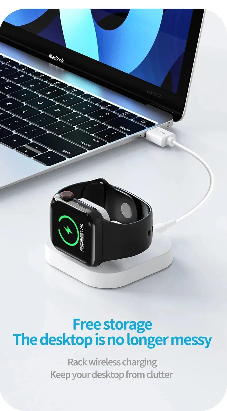 Magnetic Wireless Watch Charger Station Dock for Apple Watch Series IWatch S8 Ultra 7 6 5 4 Portable Fast Charging Base Bracket