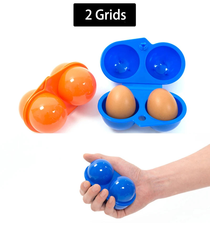 2/4/6/12 Grid Egg Storage Box Container Portable Plastic Egg Holder for Outdoor Camping Picnic Eggs Box Case Kitchen Organizer