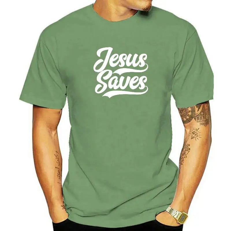 Jesus Saves Faith Based Quote Christian Pullover Hoodie Cosie Tshirts Fashionable Cotton Mens Tees Comfortable